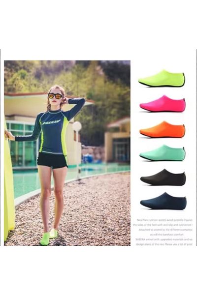 SOSYETEZGAHI Unisex Thick Bottom Stone Resistant Anti-Slip Sole Sea Beach and Hiking Shoes Booties