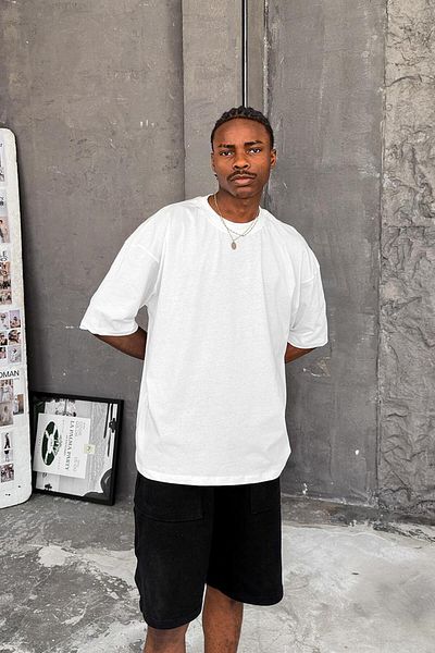 HAFKAGİYİM Λευκό Cozy Basic Oversize T-Shirt