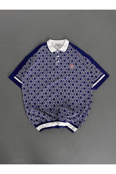 OYERGA MODA Ανδρικό μπλουζάκι με σχέδιο πόλο με λαιμόκοψη