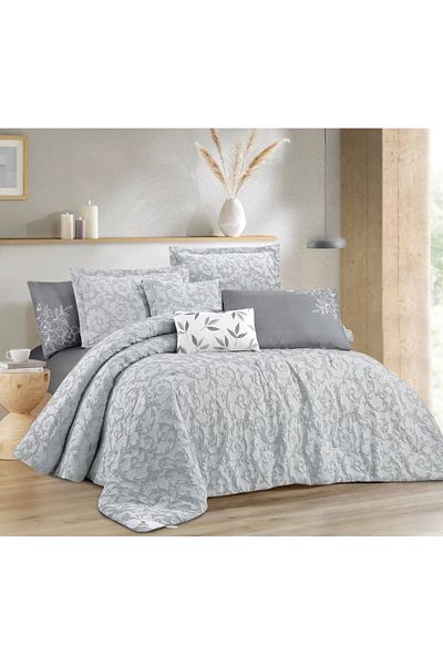 Levore Livori comforter set, made of durable and soft fabric, with a modern and distinctive pattern that satisfies all tastes, 8 pieces, king size