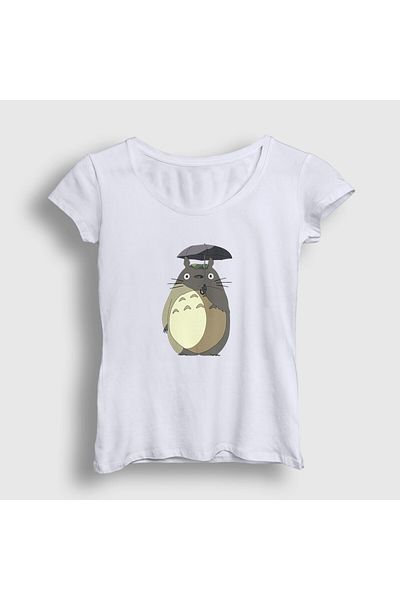 Presmono Tricou alb pentru femei My Neighbour Totoro Rain 539557 tt