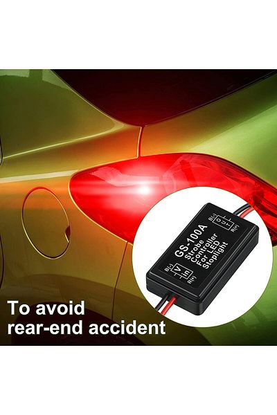 Avex Modul flash stroboscopic pentru lampă de oprire a frânei, sursă de alimentare 12V - 24V, mașină, motocicletă, camion