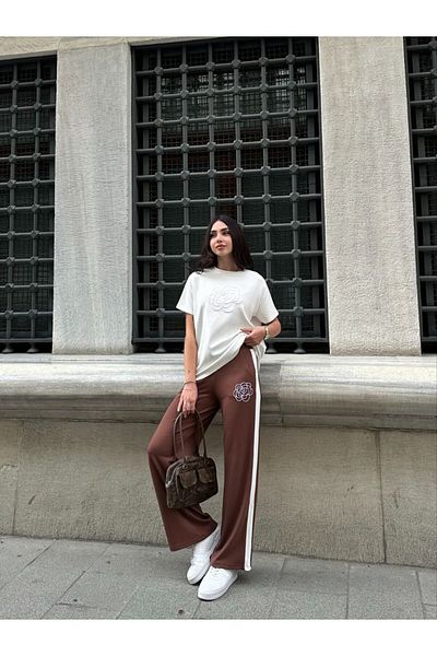 02Lady Fashion ROSE BRODATĂ CU DETALII DE FĂRĂ ȚESĂTURĂ MODAL