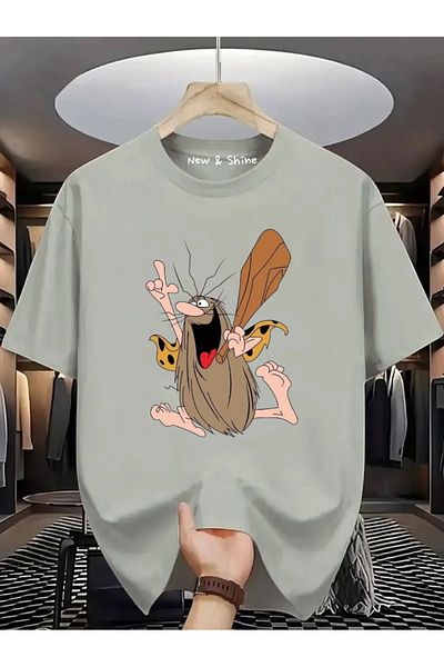 New Shine Μπλουζάκι Captain Caveman με στάμπα μεγάλου μεγέθους