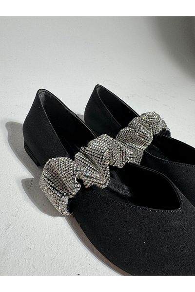 Eataly Shoes Balerini Ice Black Stone Band
