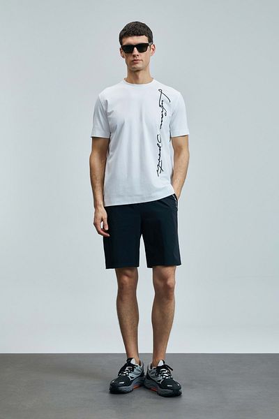 Lufian 111020231 Justin Modern Graphic Tee Tricou bărbați alb