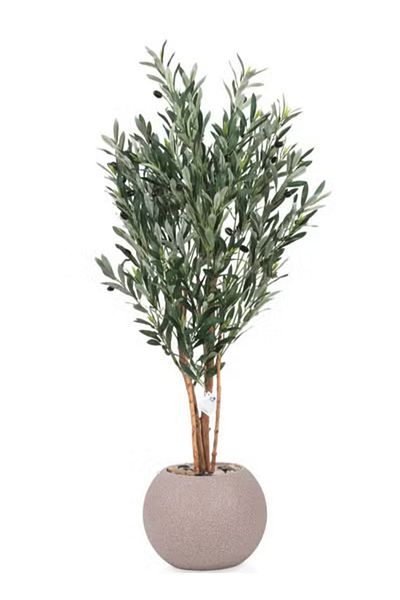 co arma Artificial olive tree with plastic stand, 120 cm high