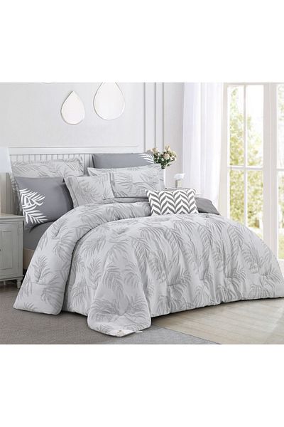 Levore Livori comforter set, made of durable and soft fabric, with a modern and distinctive pattern that satisfies all tastes, 8 pieces, king size