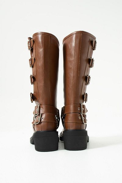 Eataly Shoes 3003 Cizme de damă cu centură maro