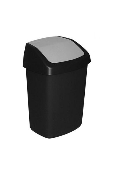 CURVER Trash can with hinged lid, Curver, plastic, black, 25 L, 27.8x34.6x51.1 cm