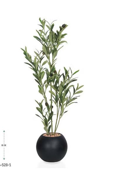 co arma Artificial olive tree with plastic stand, 85 cm high