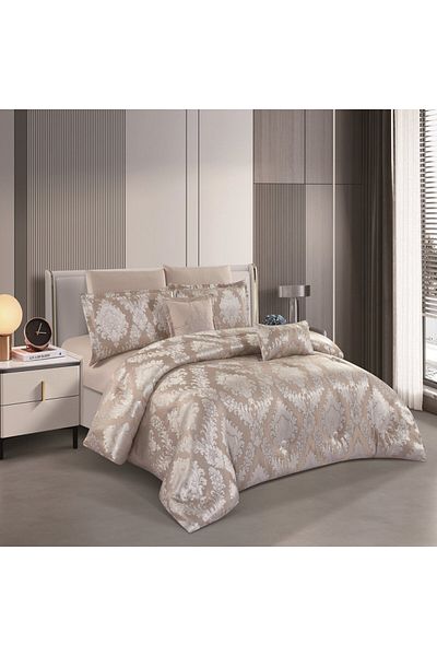 Levore Horse Jacquard Duvet Set, made of durable and soft fabric, heavy filling, and a pattern that satisfies all tastes, 8 pieces, king size