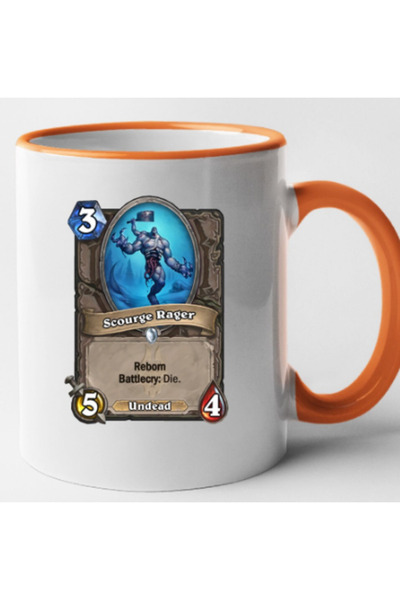 OEM HearthStone personalizată - Cana cu mâner portocaliu Scourge Rager, INOVA...