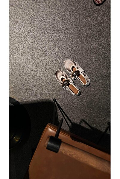 Eataly Shoes Χρυσές μπαλαρίνες Cody White Buckle