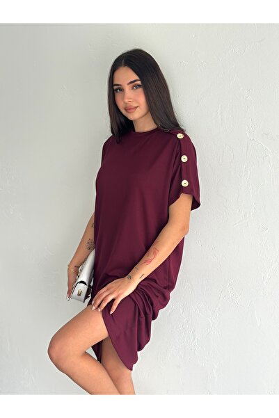 02Lady Fashion ΦΟΡΕΜΑ MODAL ΥΦΑΣΜΑΤΟΣ ΜΕ ΛΕΠΤΟΜΕΡΗ ΚΟΥΜΠΙ ΣΤΟΛΙΣΜΟΥ ΜΑΛΑΚΗ ΥΦΗ
