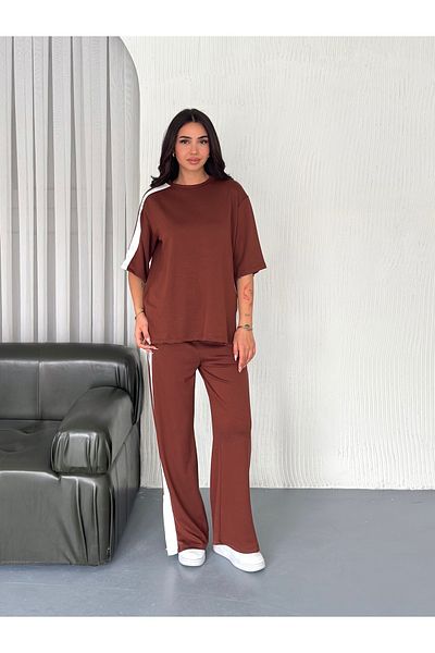 02Lady Fashion TEXTURA MOALE DE SUS-DE jos, cu mâneci scurte, costum de trening din țesătură modal