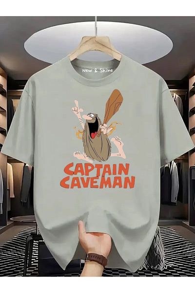 New Shine Μπλουζάκι Captain Caveman με στάμπα μεγάλου μεγέθους