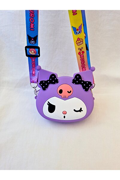 Beyaz Dükkan Kuromi silikon çanta ayarlanabilir askılı