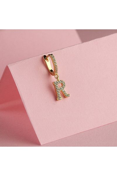 SIC MODA Earring 3172 Letter R Stainless Steel