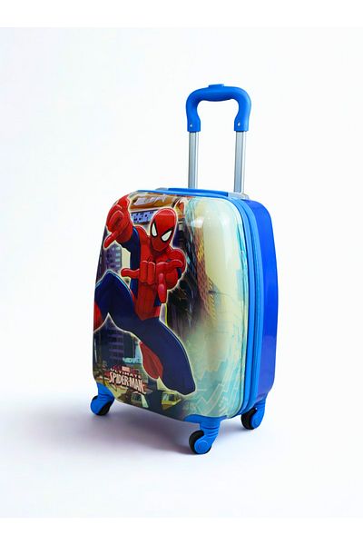 Mnuk Spiderman Design Small Cabin Suitcase Trolley Bags For Kids