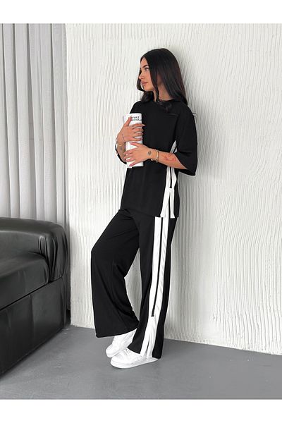 02Lady Fashion TEXTURA MOALE DE SUS-DE jos, cu mâneci scurte, costum de trening din țesătură modal