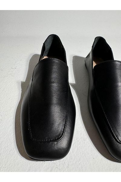 Eataly Shoes Balerini din piele Sid Black Square Toe