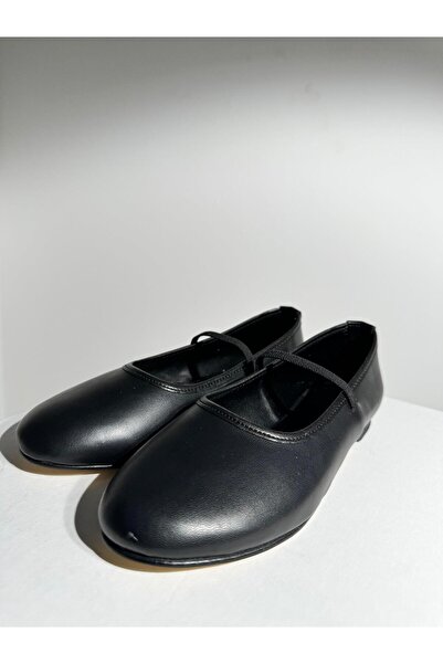 Eataly Shoes Μπαλαρίνες με λεπτομέρειες από μαύρο καουτσούκ Pola