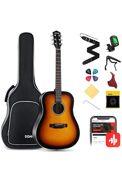 Donner DAG-1S Akustik Gitar Paketi (Sunburst)