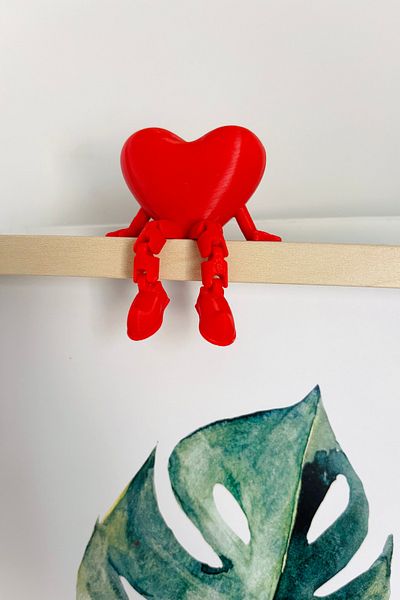 CESTOPİENO Footed Heart Red Cake Decoration - Decorative Object - Romantic Gift