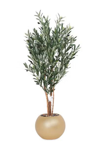co arma Artificial olive tree with plastic stand, 120 cm high