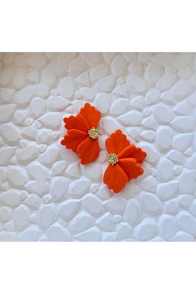ACCESSORY Orange Flower Earrings