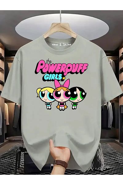 New Shine Μπλουζάκι με στάμπα Powerpuff Girls μεγάλου μεγέθους