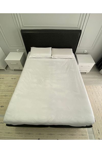 yok yok evim eve dair her şey 100% Cotton Ranforce Woven High Quality Elastic Bed Sheet + Pillow Set