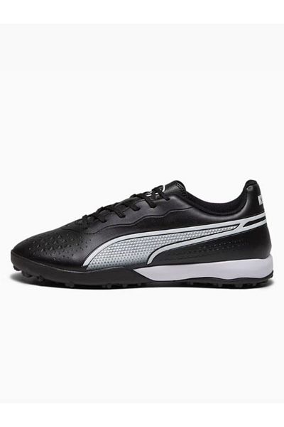 Puma King Match Tt férfi futballcipők – mindennapi használatra szőnyegre és pályára, fekete/fehér 10726001