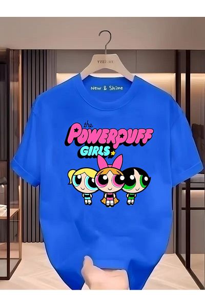 New Shine Μπλουζάκι με στάμπα Powerpuff Girls μεγάλου μεγέθους