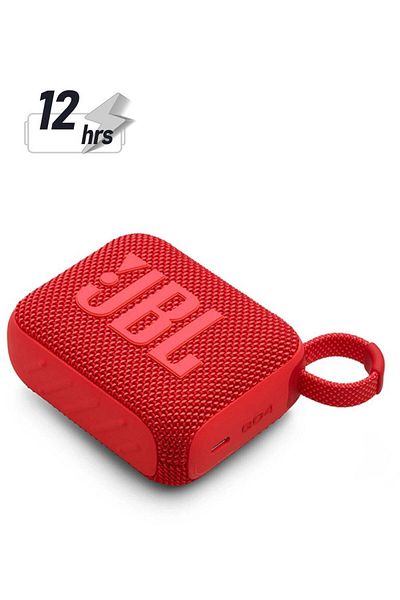 JBL مكبر صوت Go4 محمول مقاوم للماء باللون الأحمر