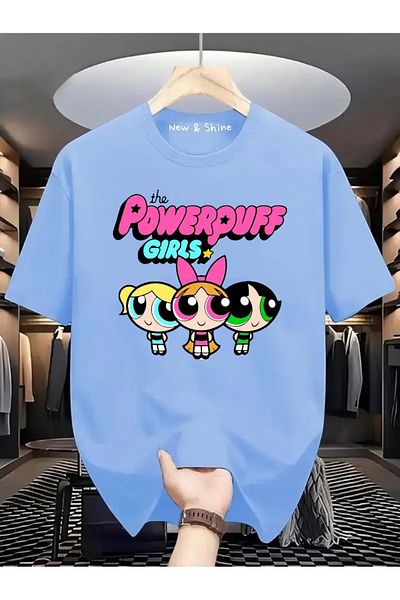 New Shine Μπλουζάκι με στάμπα Powerpuff Girls μεγάλου μεγέθους