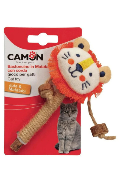 Camon Matatabili Wicker Braided Lion Head Cat Toy