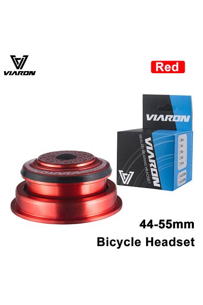 GOLDIX Red 44mm-55mm VIARON Bicycle Headset 4455ST/4456ST CNC 11/8"-11/2" Sealed Bearing Straight Tapered T