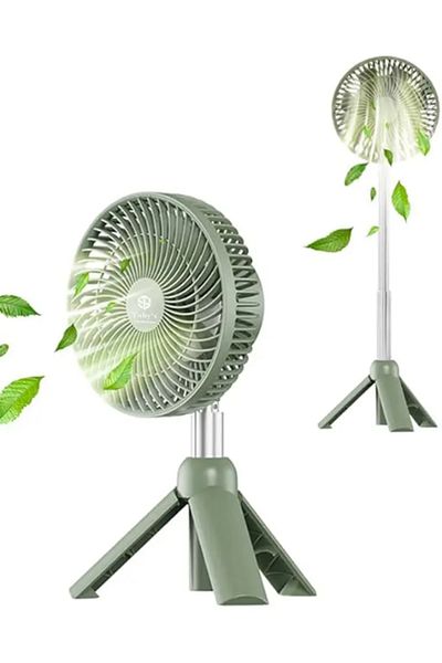 TOBYS CPL-T23 Rechargeable Portable 4000mAh Fan With LED Lantern Adjustable Height For Home