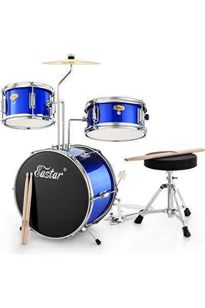 Eastar EDS-180BE 14" 3-Parça Çocuk Davulu (Mirror Blue)