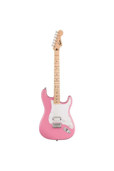 SQUIER Sonic Stratocaster Hard Tail H Akçaağaç Klavye WPG Flash Pink Elektro ...