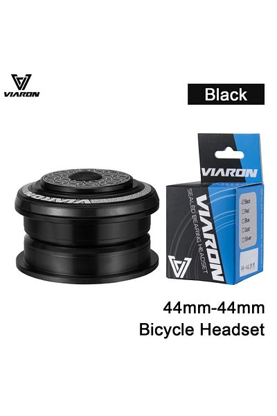 GOLDIX Black 44mm-44mm VIARON Bicycle Headset 4455ST/4456ST CNC 11/8"-11/2" Sealed Bearing Straight Tapered