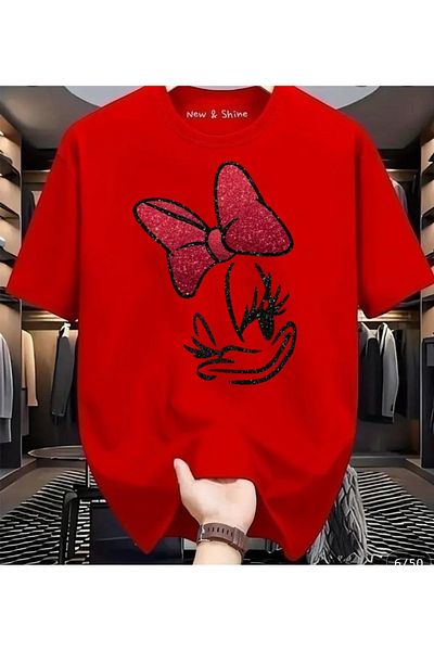 New Shine In Cart 6 and Above Purchases Get 1 T-Shirt as a Gift - Daisy Duck Printed Large Size Oversize T-Shirt