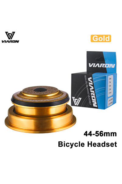 Choice Golden 44mm-56mm VIARON Bicycle Headset 4455ST/4456ST CNC 11/8"-11/2" Sealed Bearing Straight Tapere
