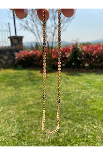 Özlemin takı tezgahı Pullu kolye rose gold