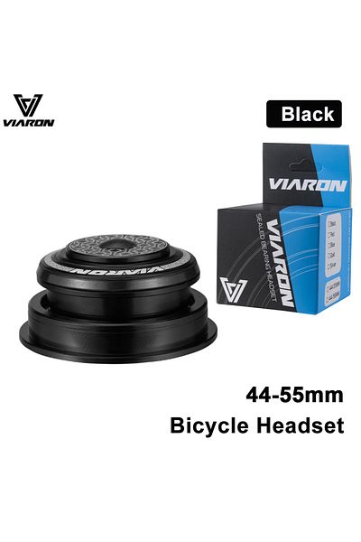 GOLDIX Black 44mm-55mm VIARON Bicycle Headset 4455ST/4456ST CNC 11/8"-11/2" Sealed Bearing Straight Tapered