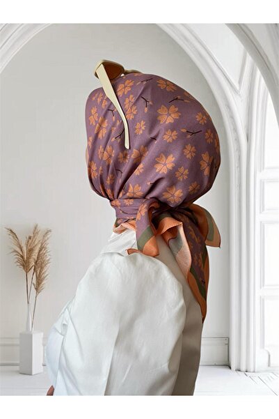 ESSLERA بنقشة زهور Yavruağızı قطن وشاح ناعم مقاوم للماء - استخدام بدون إبرة و...