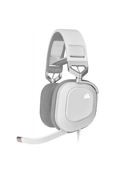 Corsair HS80 Surround 7.1 Headphones with Microphone, 20Hz - 40 kHz, 32ohm, 116db, 50mm driver, white