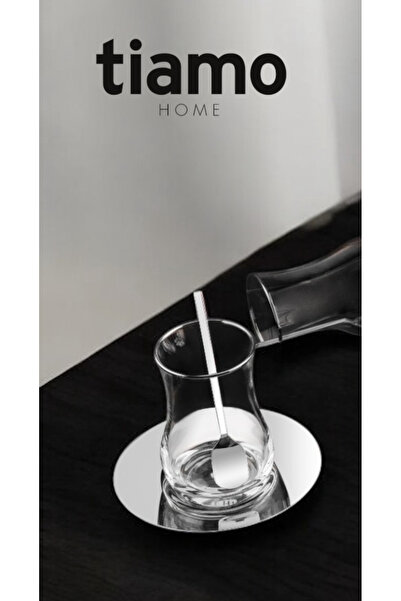 Tiamo Luna Tea Set for 6 People 18 Pieces Silver